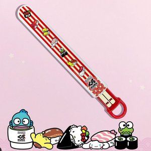 Sanrio Hello Kitty & Kura Sushi 2022 Chopsticks Set with Case New & Sealed HTF